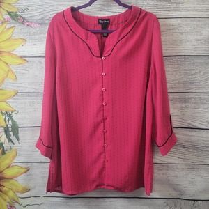 Vintage Maggie Barnes Hot Pink Top Size 14/16